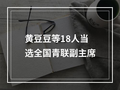 黄豆豆等18人当选全国青联副主席