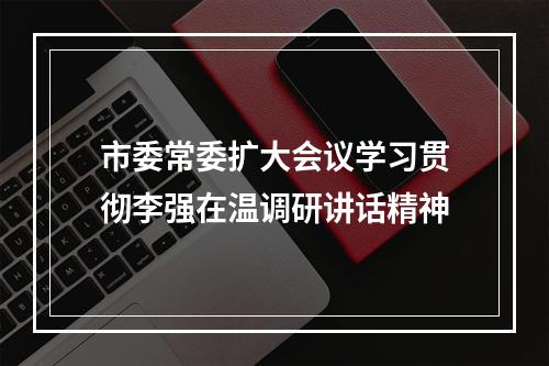 市委常委扩大会议学习贯彻李强在温调研讲话精神