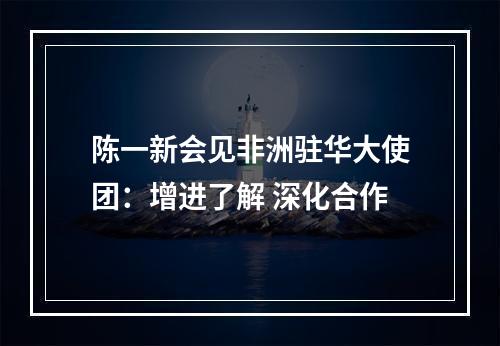 陈一新会见非洲驻华大使团：增进了解 深化合作