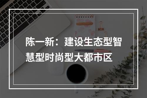 陈一新：建设生态型智慧型时尚型大都市区