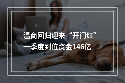 温商回归迎来“开门红” 一季度到位资金146亿