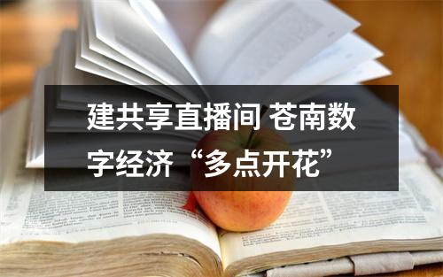 建共享直播间 苍南数字经济“多点开花”