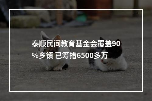 泰顺民间教育基金会覆盖90%乡镇 已筹措6500多万