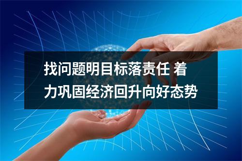 找问题明目标落责任 着力巩固经济回升向好态势