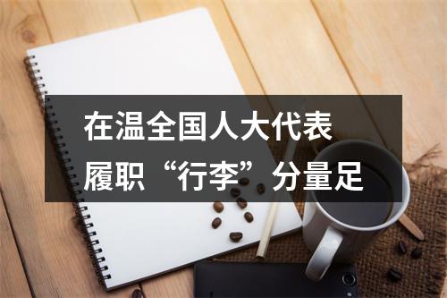 在温全国人大代表 履职“行李”分量足