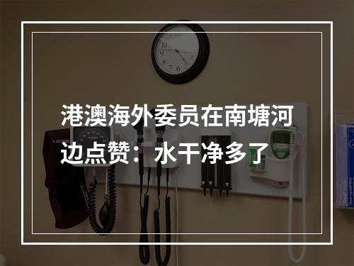 港澳海外委员在南塘河边点赞：水干净多了