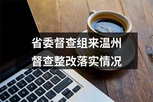 省委督查组来温州督查整改落实情况