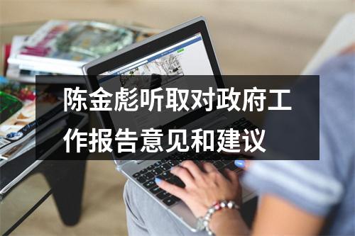 陈金彪听取对政府工作报告意见和建议