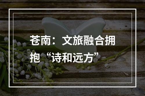 苍南：文旅融合拥抱“诗和远方”