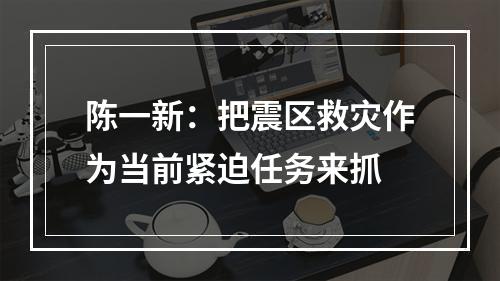 陈一新：把震区救灾作为当前紧迫任务来抓