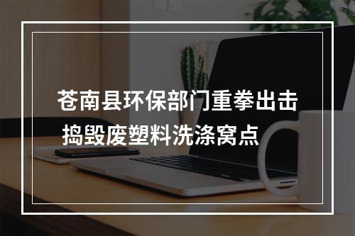 苍南县环保部门重拳出击 捣毁废塑料洗涤窝点