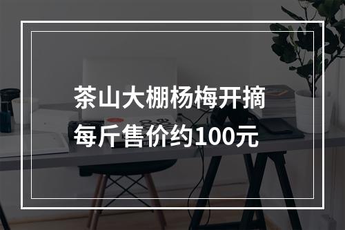 茶山大棚杨梅开摘 每斤售价约100元