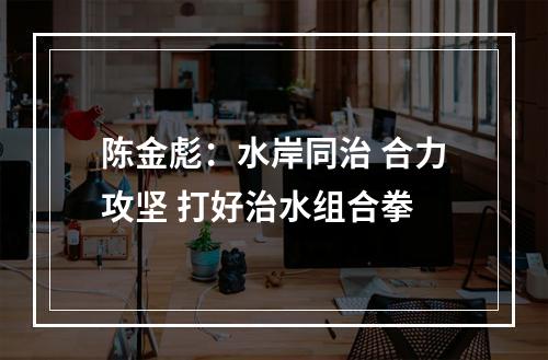 陈金彪：水岸同治 合力攻坚 打好治水组合拳