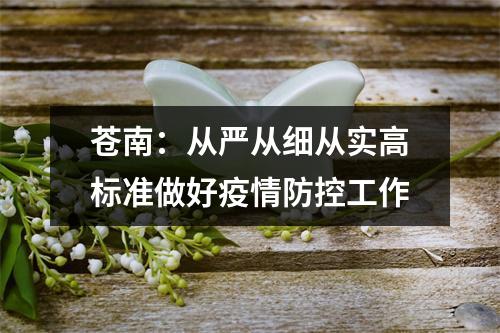 苍南：从严从细从实高标准做好疫情防控工作