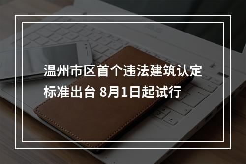 温州市区首个违法建筑认定标准出台 8月1日起试行