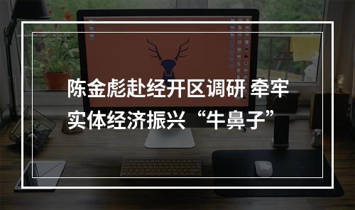 陈金彪赴经开区调研 牵牢实体经济振兴“牛鼻子”