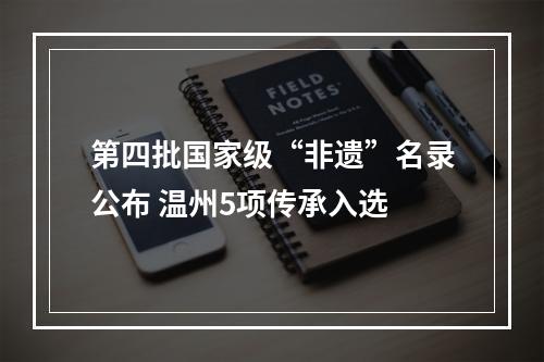 第四批国家级“非遗”名录公布 温州5项传承入选