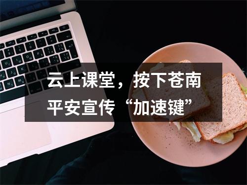 云上课堂，按下苍南平安宣传“加速键”