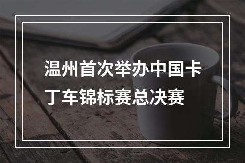 温州首次举办中国卡丁车锦标赛总决赛