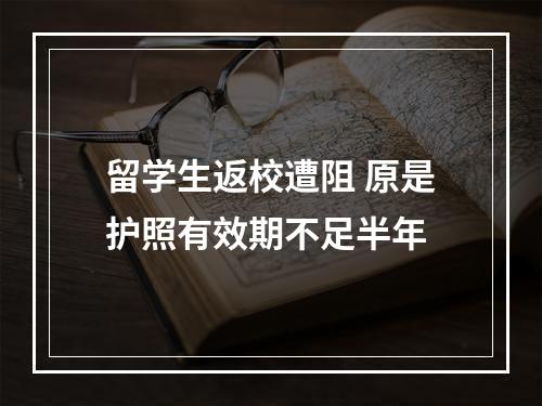 留学生返校遭阻 原是护照有效期不足半年