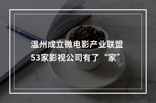温州成立微电影产业联盟 53家影视公司有了“家”
