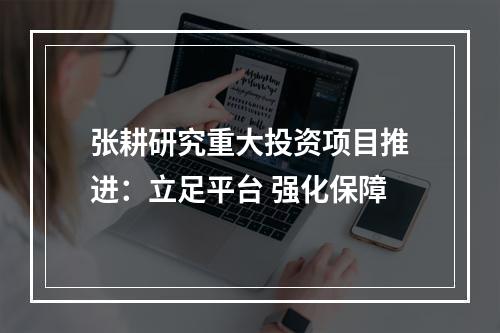张耕研究重大投资项目推进：立足平台 强化保障