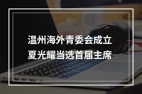 温州海外青委会成立 夏光耀当选首届主席