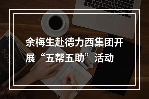 余梅生赴德力西集团开展“五帮五助”活动