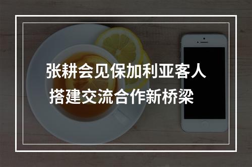 张耕会见保加利亚客人 搭建交流合作新桥梁