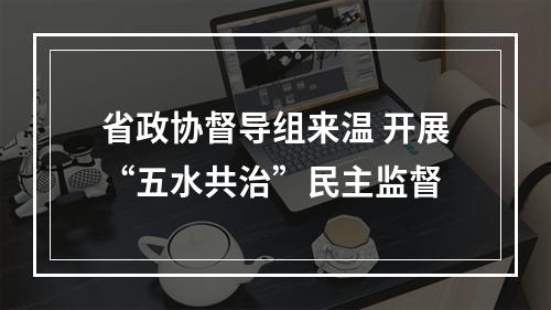 省政协督导组来温 开展“五水共治”民主监督