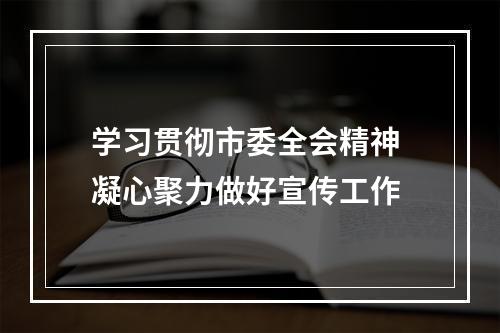 学习贯彻市委全会精神 凝心聚力做好宣传工作