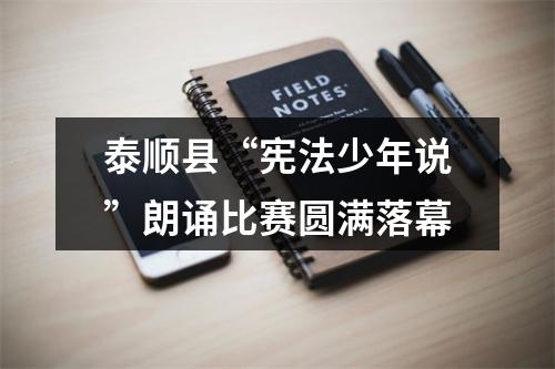 泰顺县“宪法少年说”朗诵比赛圆满落幕