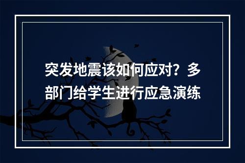 突发地震该如何应对？多部门给学生进行应急演练