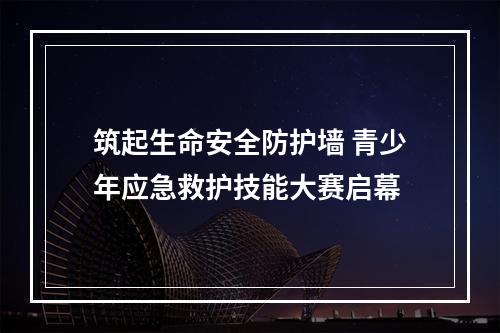 筑起生命安全防护墙 青少年应急救护技能大赛启幕