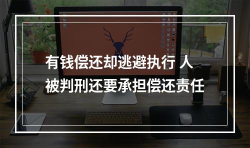 有钱偿还却逃避执行 人被判刑还要承担偿还责任