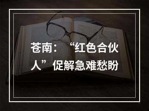 苍南：“红色合伙人”促解急难愁盼