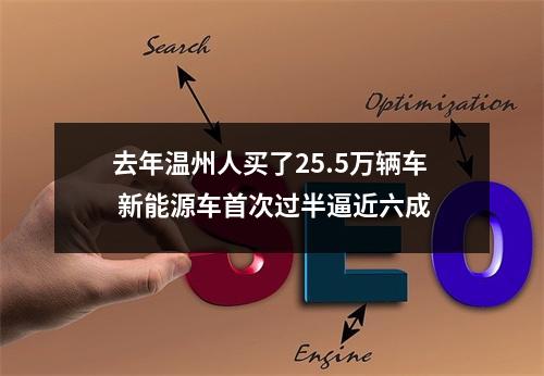 去年温州人买了25.5万辆车 新能源车首次过半逼近六成