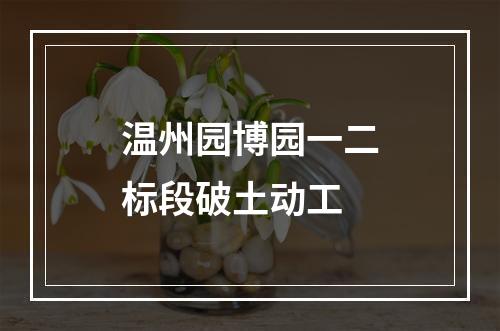 温州园博园一二标段破土动工