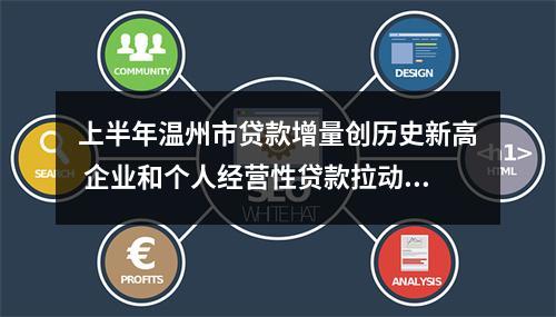 上半年温州市贷款增量创历史新高 企业和个人经营性贷款拉动增长