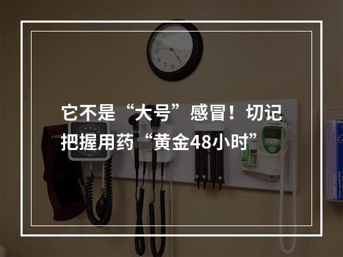 它不是“大号”感冒！切记把握用药“黄金48小时”