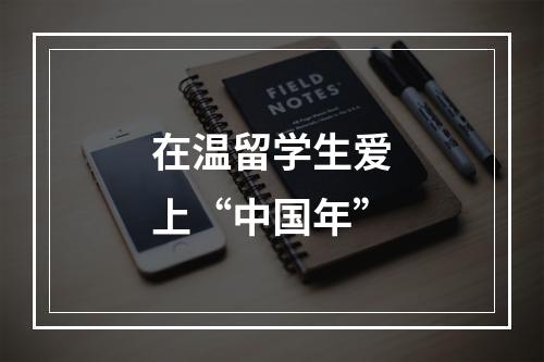 在温留学生爱上“中国年”