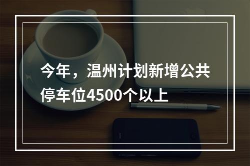 今年，温州计划新增公共停车位4500个以上