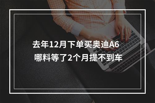 去年12月下单买奥迪A6 哪料等了2个月提不到车