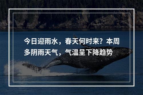 今日迎雨水，春天何时来？本周多阴雨天气，气温呈下降趋势