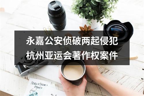 永嘉公安侦破两起侵犯杭州亚运会著作权案件