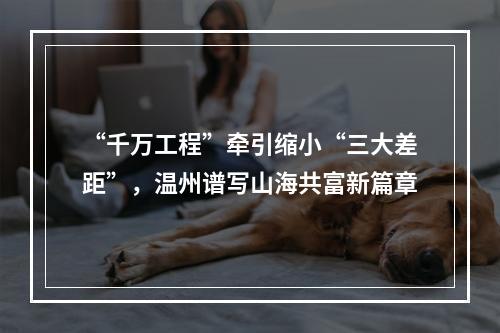“千万工程”牵引缩小“三大差距”，温州谱写山海共富新篇章