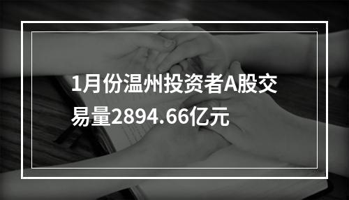 1月份温州投资者A股交易量2894.66亿元