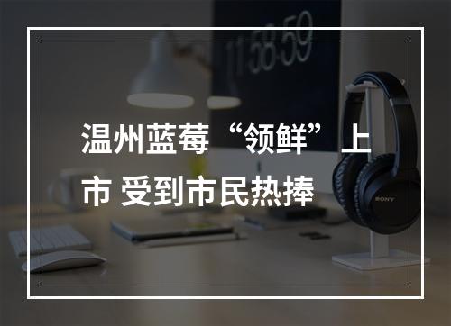 温州蓝莓“领鲜”上市 受到市民热捧