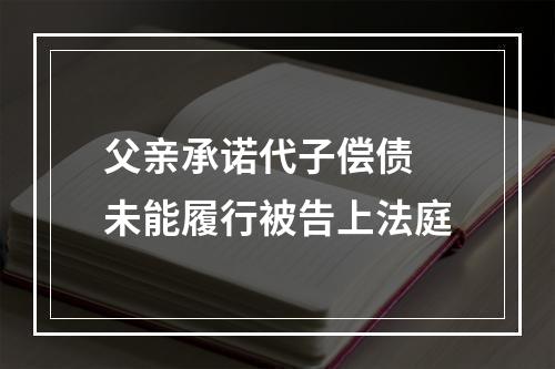 父亲承诺代子偿债 未能履行被告上法庭