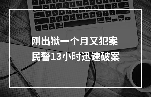 刚出狱一个月又犯案 民警13小时迅速破案
